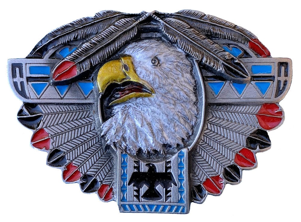 Adler Totem Western Gürtelschnalle Mit Präsentationsbox von TansideBuckles