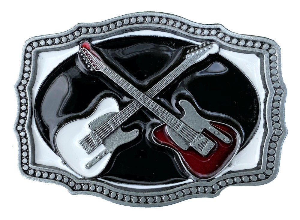 Gekreuzte Gitarren-Gürtelschnalle Mit Geschenkbox Gekreuzte Gitarren-Gürtelschnalle Mit Geschenkbox von TansideBuckles