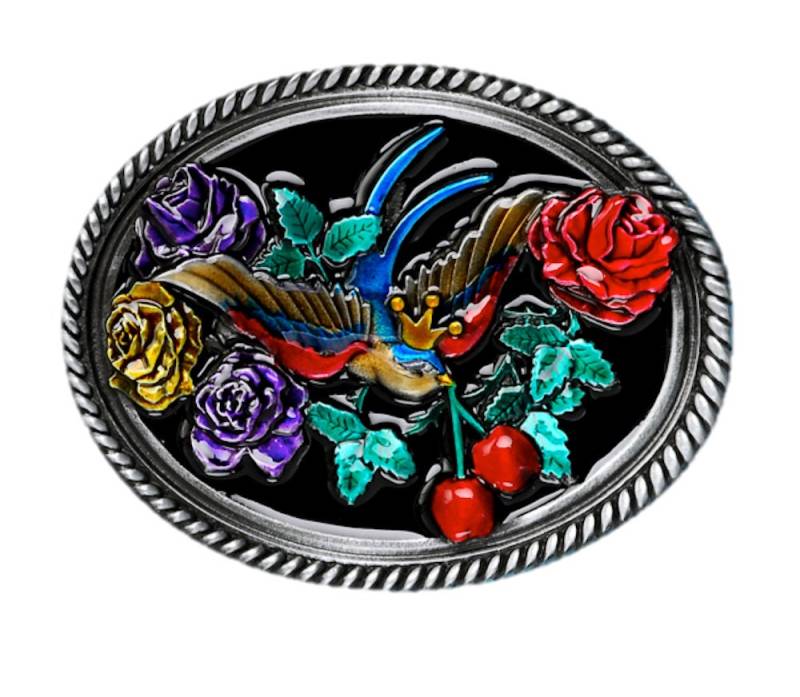 Schwalben Und Kirschen Gürtelschnalle von TansideBuckles