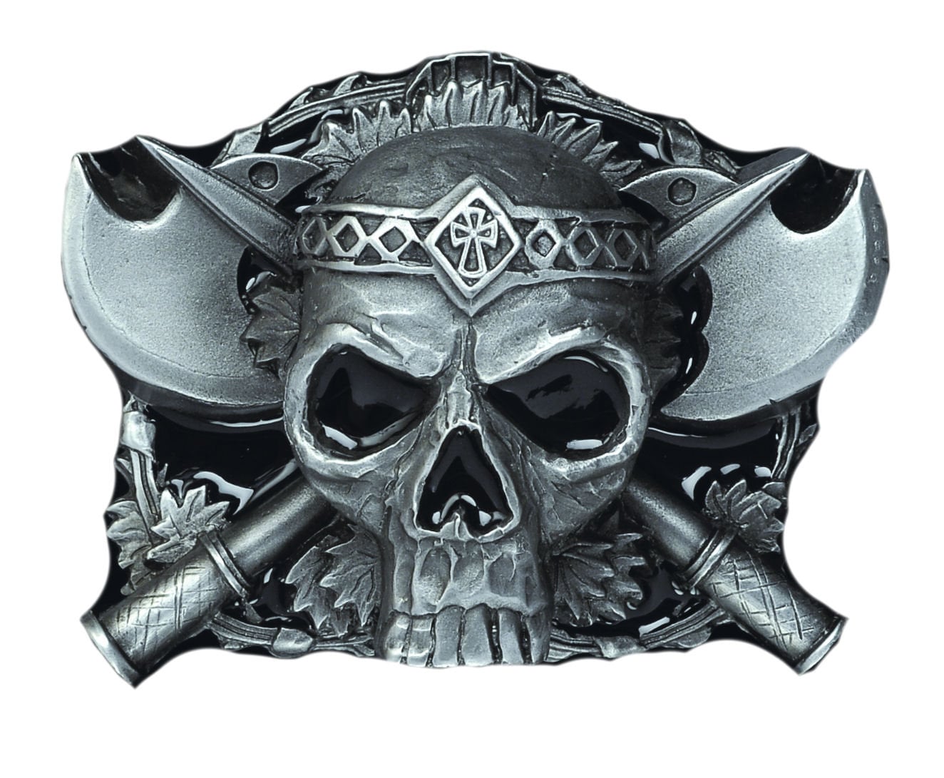 Skull & Axes Gürtelschnalle Mit Geschenkbox von TansideBuckles