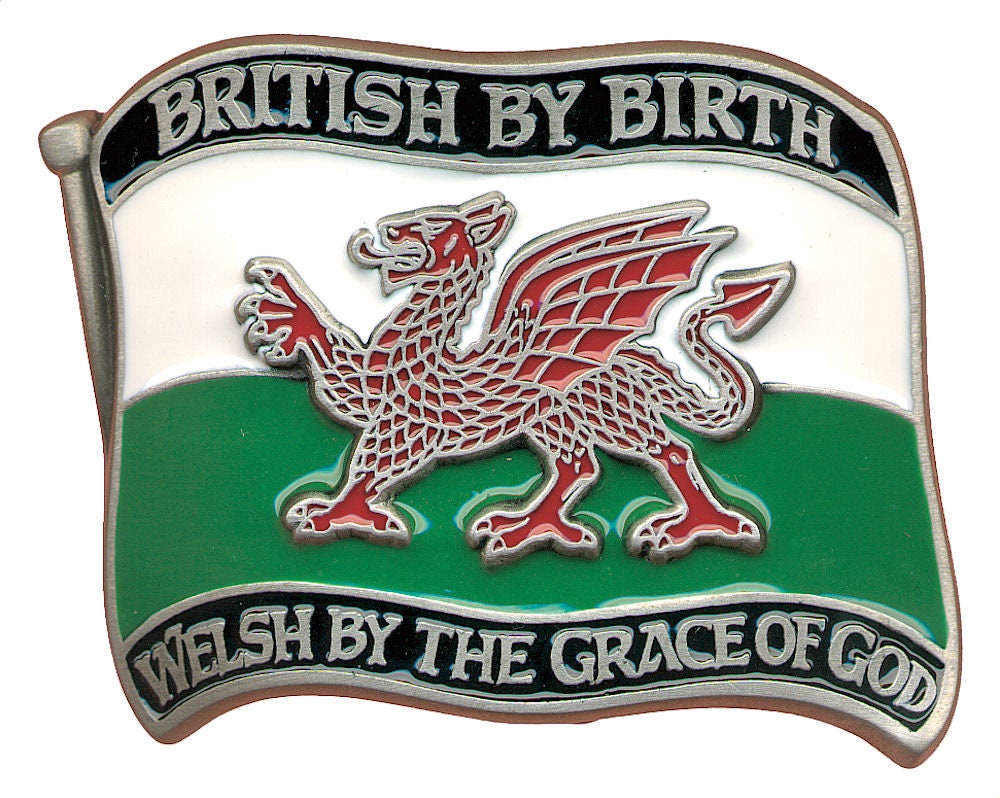 Welsh By The Grace Of God Gürtelschnalle Mit Präsentationsbox von TansideBuckles