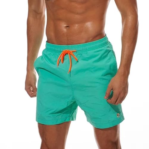 Tansozer Badehose Herren Badeshorts Herren Shorts Kurze Hosen Herren Schnelltrocknend Schwimmhose Männer Boardshorts mit Kordel Grün 3XL von Tansozer