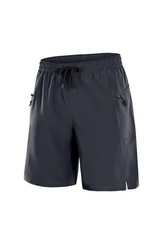 Tansozer Badehose Jungen Swim Trunks Beachshorts Badeshorts Herren Wassersport Kurze Hose Schnelltrocknend Schwimmshorts mit Mesh-Futter Dunkelgrau L von Tansozer