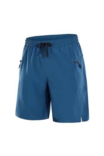 Tansozer Badeshorts Herren Schnelltrocknend Surfen Strandhose Badehosen für Herren Surf Shorts Freizeit Short Summer Short mit Mesh-Futter und Verstellbarem Tunnelzug Pfauenblau- S von Tansozer