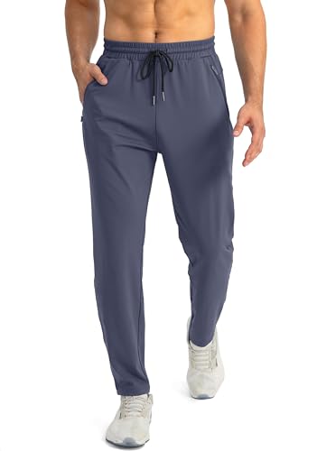 Tansozer Jogginghose Herren Trainingshose Sporthose Herren Lang Atmungsaktiv Track Pants Sweatpants Herren Sport Hosen Männer Jogger Fitness Hosen Slim Fit Hose Denim Blau 2XL von Tansozer