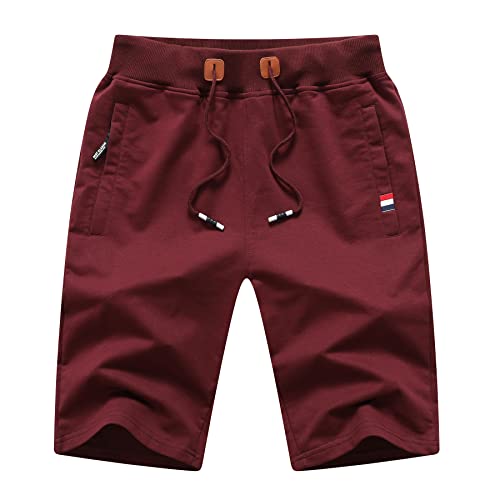 Tansozer Kurze Hose Herren Shorts Sommer Jogginghose Kurz Baumwolle Gym Sweat Shorts Herren Sport Fitness Training Shorts Rot S Tansozer Kurze Hose Herren Shorts Sommer Jogginghose Kurz Baumwolle Gym Sweat Shorts Herren Sport Fitness Training Shorts Rot S von Tansozer