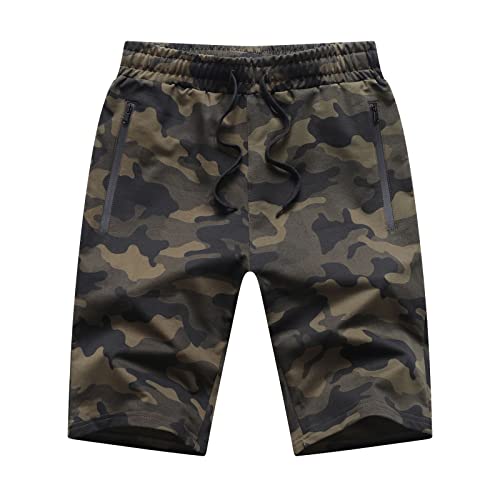 Tansozer Kurze Hosen Herren Shorts Camouflage Shorts Sommer Sport Baumwolle Kurze Hosen Männer Sweatshorts Herren Sweat Gym Running Shorts Mit ReißVerschluss Grün M Tansozer Kurze Hosen Herren Shorts Camouflage Shorts Sommer Sport Baumwolle Kurze Hosen Männer Sweatshorts Herren Sweat Gym Running Shorts Mit ReißVerschluss Grün M von Tansozer