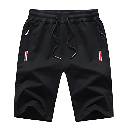 Tansozer Kurze Hosen Herren Shorts Sommer Sport Shorts Jogginghose Kurz Herren Baumwolle Gym Sweat Running Fitness Shorts Herren Jogging Kurze Hose Männer Schwarz XL Tansozer Kurze Hosen Herren Shorts Sommer Sport Shorts Jogginghose Kurz Herren Baumwolle Gym Sweat Running Fitness Shorts Herren Jogging Kurze Hose Männer Schwarz XL von Tansozer