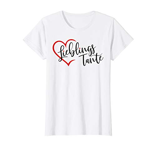 Damen Tante Lieblingstante Patentante Herz Tante Geschenk T-Shirt Damen Tante Lieblingstante Patentante Herz Tante Geschenk T-Shirt von Tante Onkel Neffe Nichte Geschenke von Simsalapimp