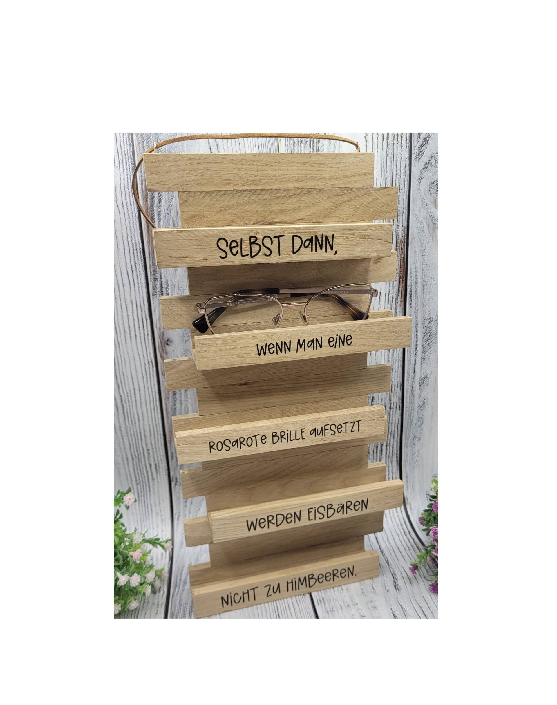 Dein Brillenregal "Rosarote Eisbären", Helle Eiche, Wandregal Für Brillen, Brillenorganizer Dein Brillenregal "Rosarote Eisbären", Helle Eiche, Wandregal Für Brillen, Brillenorganizer von TanteEllaShop