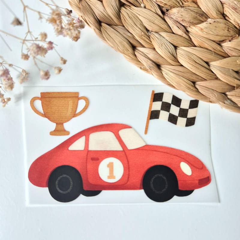 Bügelbild Rennauto | Fahrzeuge Bügelbilder Für Kinder Bügelpatch Bild Zum Aufbügeln Auto Cooles von TanteKarloDesign