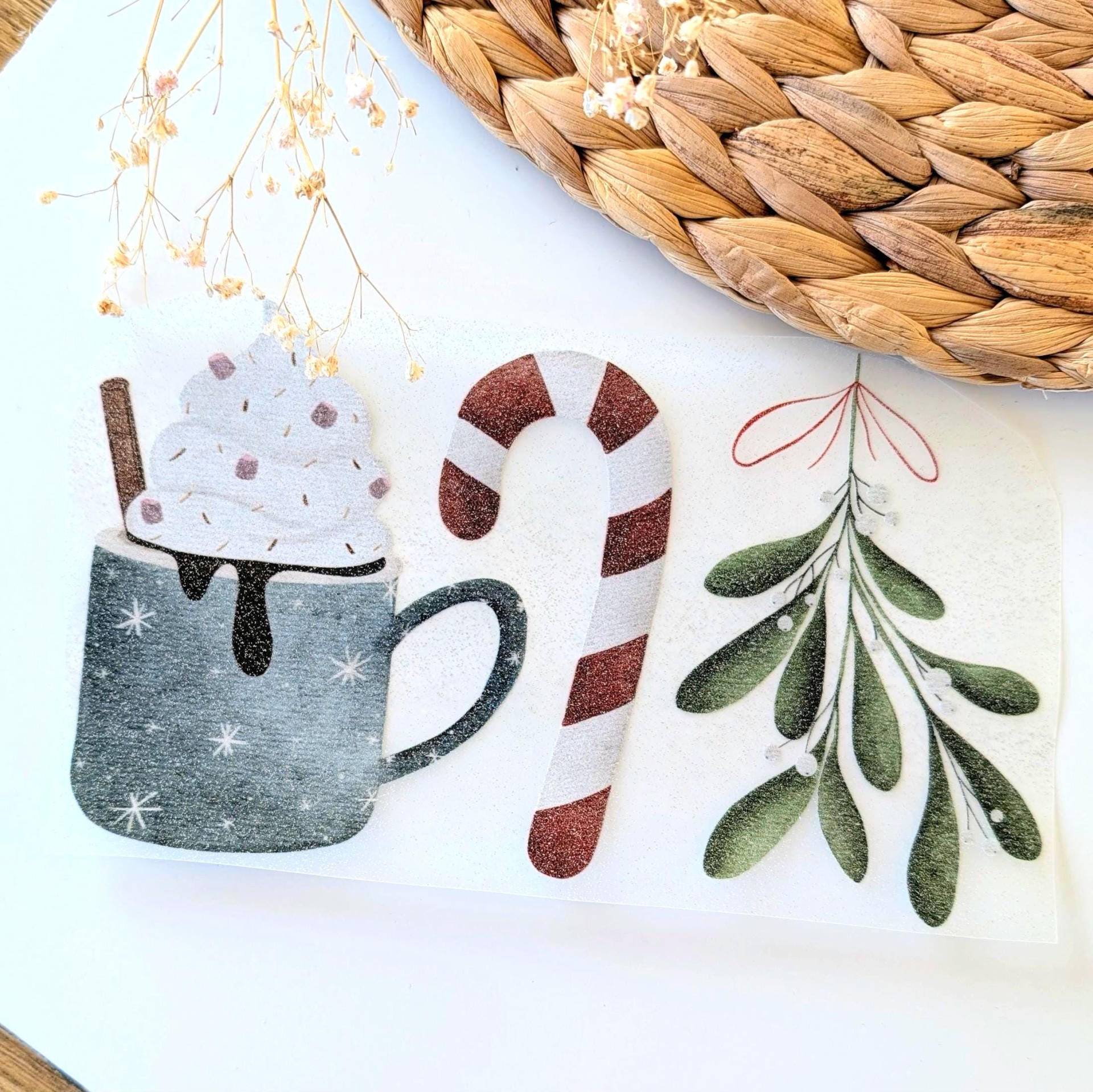 Bügelbilder Weihnachten Set | Adventskalender| Für Kinder Bügelpatch Bild Zum Aufbügeln Glitzer von TanteKarloDesign