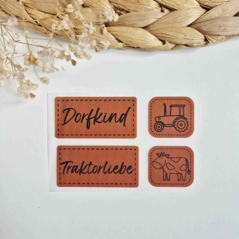 Bügellabel Bauernhof 4Er | Bügelbild Label Traktor| Traktor Dorfkind Bügelbilder Set Nähen Bügellabel Bauernhof 4Er | Bügelbild Label Traktor| Traktor Dorfkind Bügelbilder Set Nähen von TanteKarloDesign
