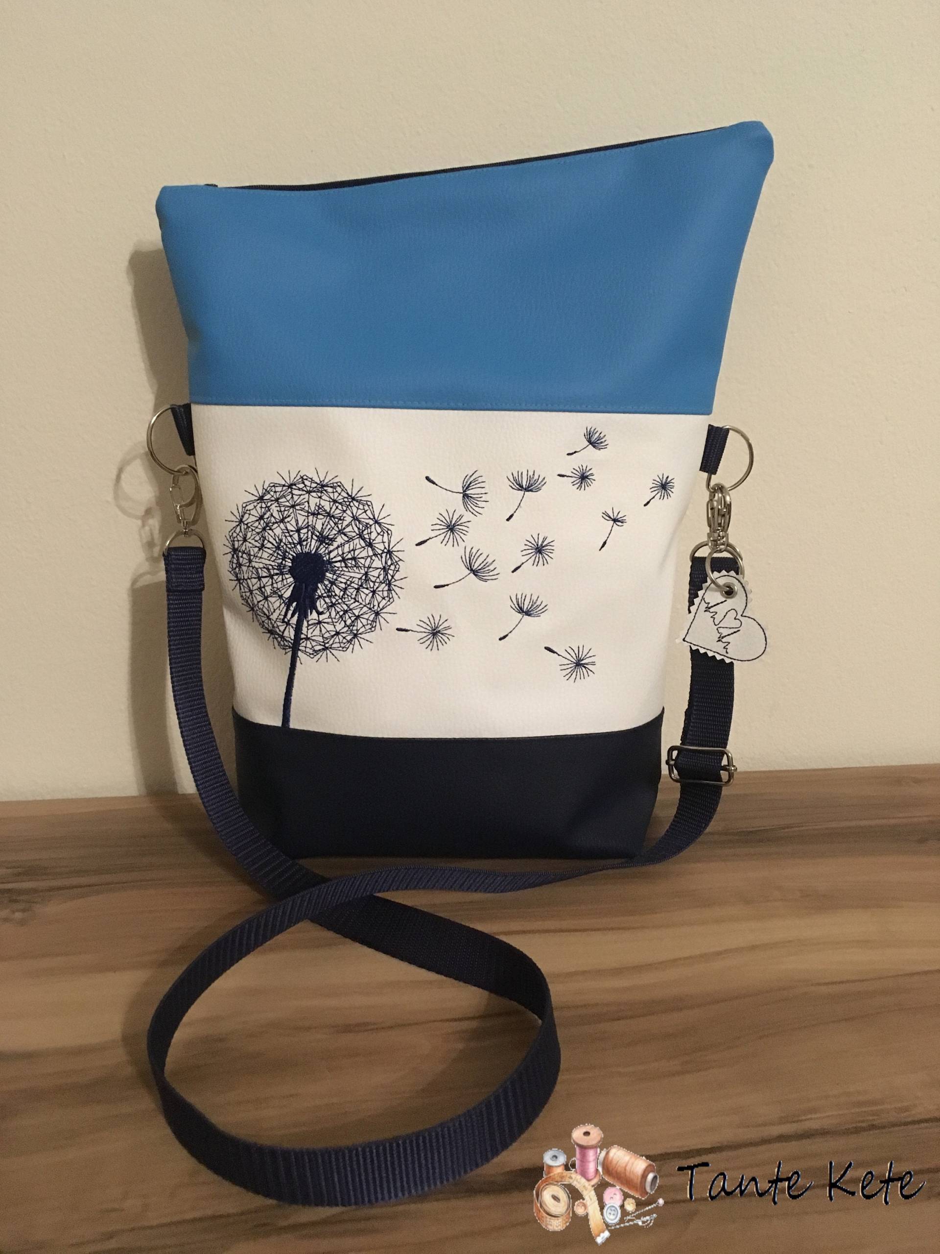 Handtasche - Umhängetasche "Foldover" Mit Stickerei Pusteblume Handtasche - Umhängetasche "Foldover" Mit Stickerei Pusteblume von TanteKete