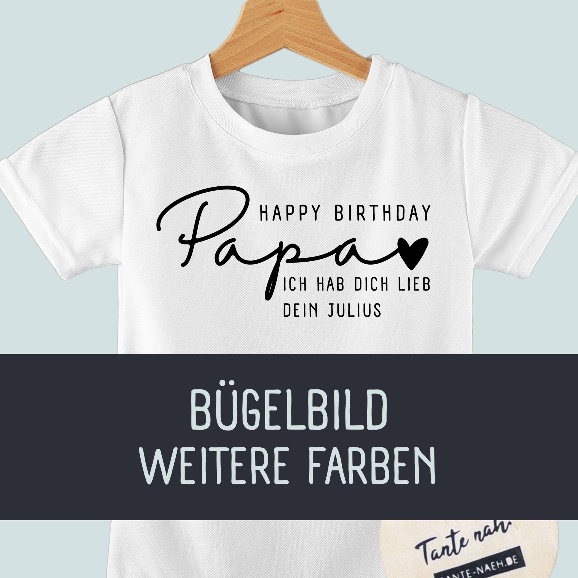 Schriftzug Mit Name | Bügelbild Für Textilien Personalisiert Papa Geburtstag Happy Birthday Schriftzug Mit Name | Bügelbild Für Textilien Personalisiert Papa Geburtstag Happy Birthday von Tantenaeh