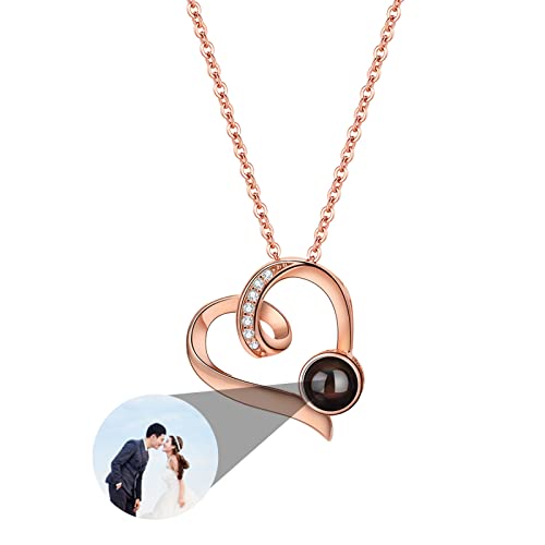 TantricBliss Personalisierte Kette mit Foto Projektion Halskette für Damen Kette mit Bild Erinnerungs Schmuck Geschenk für Mutter Kind Kette Mutter und Tochter Schmuck für Frauen von TantricBliss