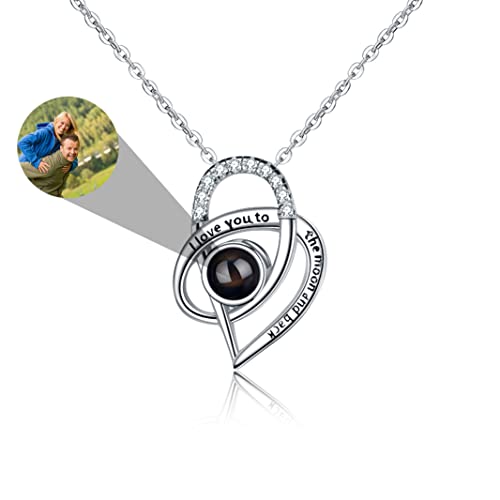 TantricBliss Personalisierte Projektion Kette mit Foto für Frauen - Benutzerdefinierte Foto Liebe Herz Projektion Anhänger Schmuck Memorial Geschenke für Frau Freundin Mutter Tochter TantricBliss Personalisierte Projektion Kette mit Foto für Frauen - Benutzerdefinierte Foto Liebe Herz Projektion Anhänger Schmuck Memorial Geschenke für Frau Freundin Mutter Tochter von TantricBliss