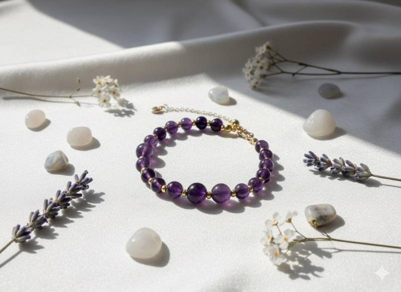 Handgefertigtes Amethyst-Armband von TanuschkaKud
