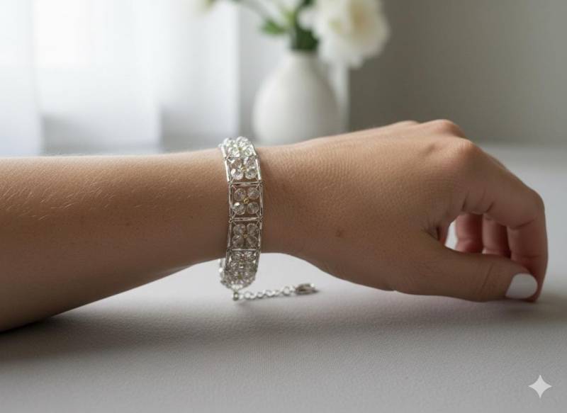 Handgemachtes Armband Aus Glasperlen - Elegantes Schmuckstück, Handmade, Blumen Armband, Für Weihnachten, Hohzeit von TanuschkaKud