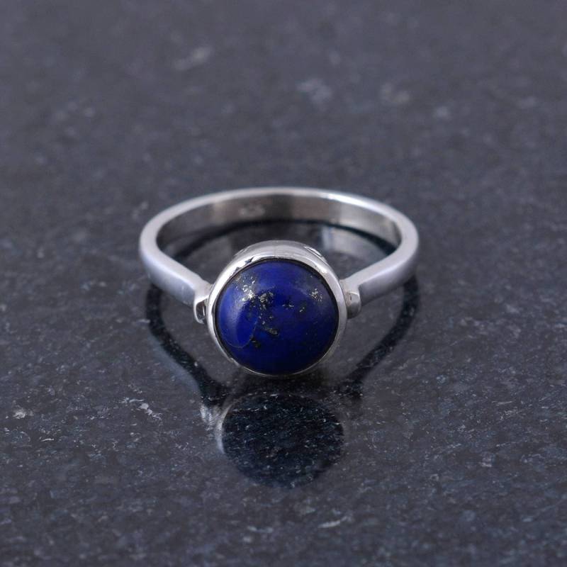 Handgemachter 925 Sterling Silber-Silberring-Lapis Luzali Stein Ring-Handgemachter Silberring-Statement Ring-Geschenk Für Mann Und Frau-Cocktail Ring von Tanusilvershop