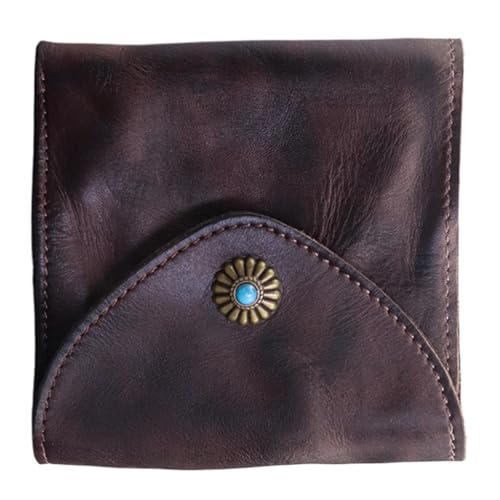 Geldbörse mit drei Klappen für Herren, Geldbörse aus Leder mit drei Klappen – Geldbörse aus PU-Leder mit Kartenfächern – multifunktionale Handtasche mit drei Klappen, Geldbörse, Schwarzer Kaffee, Se von Tanxemery