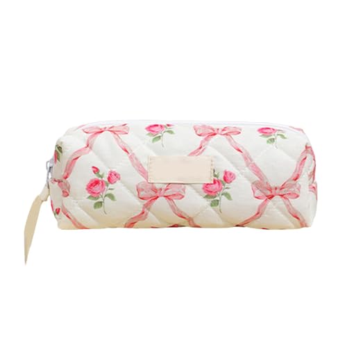 Kosmetiktasche Niedliche Make-up-Tasche Für Frauen, Karierte Kosmetiktasche Beauty Case Schminktasche Damen Reise-Kosmetiktaschen, Gesteppte, Ästhetische Kulturbeutel Mit Blumenmuster Für Frauen Mama Kosmetiktasche Niedliche Make-up-Tasche Für Frauen, Karierte Kosmetiktasche Beauty Case Schminktasche Damen Reise-Kosmetiktaschen, Gesteppte, Ästhetische Kulturbeutel Mit Blumenmuster Für Frauen Mama von Tanxemery