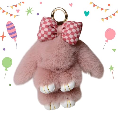 Plüschhasen Schlüsselanhänger, Hase Schlüsselanhänger mit Box, Taschenanhänger Schlüsselanhänger Kaninchen Plüschtier Handtasche für Tierliebhaber, Plüschtiere Ornamente in Form eines süßen Kaninchens von Tanxemery