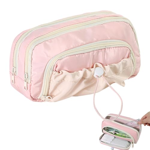 Ästhetisches Federmäppchen - Federtasche Mit Kordelzug - Großes Fassungsvermögen Wasserfest Organizer Für Schüler Jugendliche von Tanxier