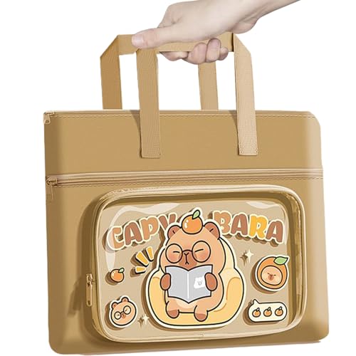 Büchertasche Tragetasche,Cartoon Laptop Arbeitstasche | Tragbar Reißverschluss Wasserdicht Tasche Für Bücher Dokumente Notizblock Reise Mädchen Schule Teenager von Tanxier