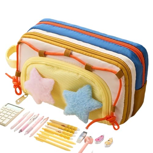 Federmäppchen Tasche - Großes Fassungsvermögen Stifteetui Organizer - Schreibwaren Schulbedarf für Lineal Radiergummi Marker Notizzettel College Reise Geburtstag Kindergarten von Tanxier