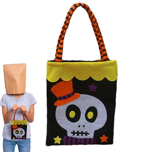 Halloween Taschen - Halloween Snacktasche,Wiederverwendbare Vliestasche Für Süßigkeiten Snacks Universalbeutel Einkauf Deko Event von Tanxier
