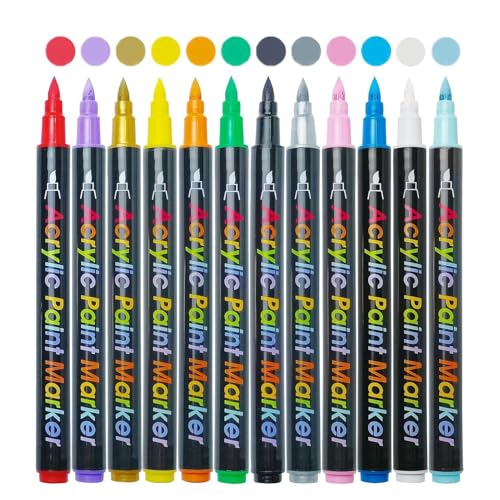 Hautmarker | 12 Stück von hautverträglichen und waschbaren Markern - Zeichen- und Malsets Für Jugendliche Erwachsene Frauen Männer von Tanxier