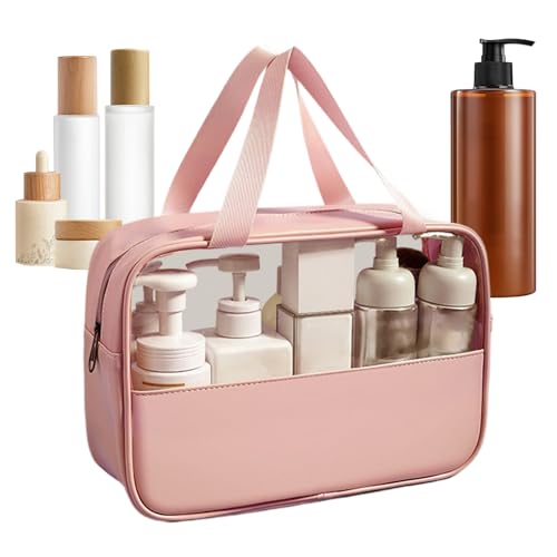 Makeup Bag | Reisemake-up-Organizer - Organizerbeutel wasserdichte Toilettentasche Mit Transparentem Fenster Für Mädchen Schmuck Badezimmer Reise Dusche von Tanxier