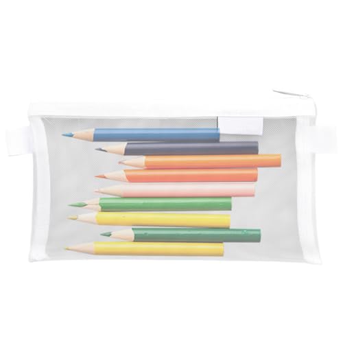 Netzstiftemappe - Mesh Reißverschluss Tasche Mit Netzdesign,Leichter Stifteorganizer, Reisezubehör Für Jugendliche, Kinder & Erwachsene von Tanxier