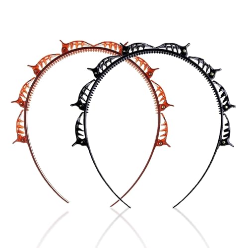2 Stück Haarreif mit Klammern, Hair Twister Haarreifen, Geflochtene Stirnbänder, Double Bangs Hairstyle Hairpin, Twist Clip Stirnband, Stirnband Frisurenhilfe, Styling-Zubehör für Frauen und Mädchen 2 Stück Haarreif mit Klammern, Hair Twister Haarreifen, Geflochtene Stirnbänder, Double Bangs Hairstyle Hairpin, Twist Clip Stirnband, Stirnband Frisurenhilfe, Styling-Zubehör für Frauen und Mädchen von TanyoKing