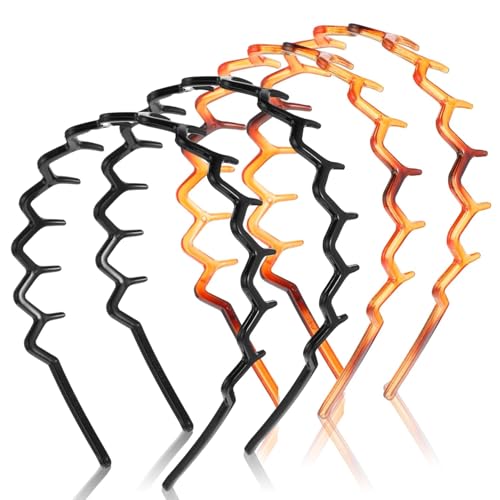 4 Stück Zickzack Haarreif,Haifischzahn Haarkamm Haarreif,Gewellte Kunststoff Zick Zack Haarreifs,Make Up Haarreifs für Frauen Sport Outdoor Tägliches 4 Stück Zickzack Haarreif,Haifischzahn Haarkamm Haarreif,Gewellte Kunststoff Zick Zack Haarreifs,Make Up Haarreifs für Frauen Sport Outdoor Tägliches von TanyoKing
