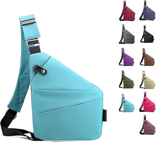 TanyoKing Gipfelfreund Anti Diebstahl Tasche, Diebstahlsichere Umhängetasche, Wasserresistent Sling Bag, Anti-Diebstahl Sling Bag, Wasserresistent, Anti Diebstahl Tasche Damen (B, Linke Schulter) von TanyoKing