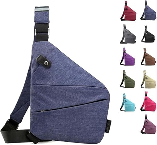 TanyoKing Gipfelfreund Anti Diebstahl Tasche, Diebstahlsichere Umhängetasche, Wasserresistent Sling Bag, Anti-Diebstahl Sling Bag, Wasserresistent, Anti Diebstahl Tasche Damen (G, Linke Schulter) von TanyoKing