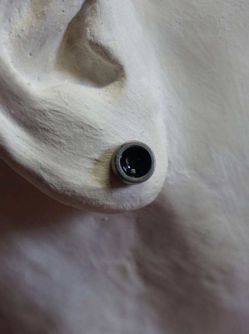 Upcycling Ohrstecker Aus Fahrradkette Und Nagellack "Schwarz" von TanzaufRuinen