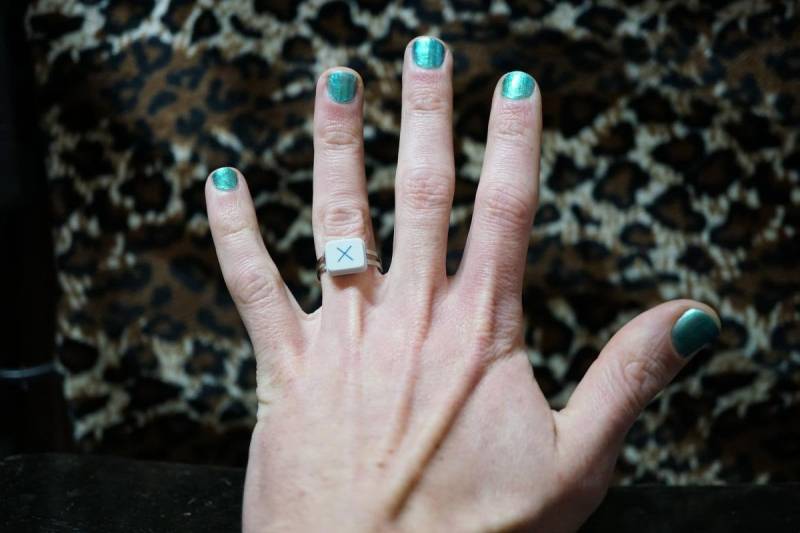 Upcycling Ring Aus Computer Tastatur Taste X Multiplikation von TanzaufRuinen
