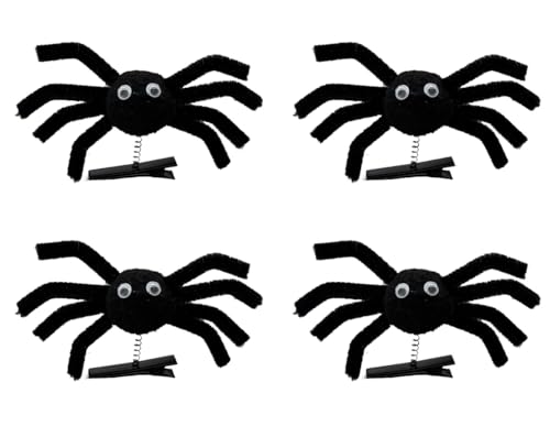 Taodyans Spinnen-Haarspangen für Frauen und Mädchen, Frühlingsspinnen-Haarspangen, Haarnadeln, Halloween-Haarschmuck (Schwarz A) von Taodyans