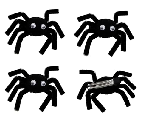 Taodyans Spinnen-Haarspangen für Frauen und Mädchen, Spinnen-Haarspangen, Haarnadeln, Halloween-Haarschmuck (Schwarz -B) von Taodyans