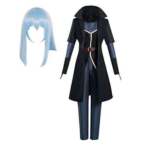 Taooolll Damals wurde ich als Schleim wiedergeboren Anime Cosplay Kostüm Mann Frauen Rimuru Tempest Cosplay Perücke Hosen Jacke Outfit Uniform Anzug Unisex Halloween Party von Taooolll