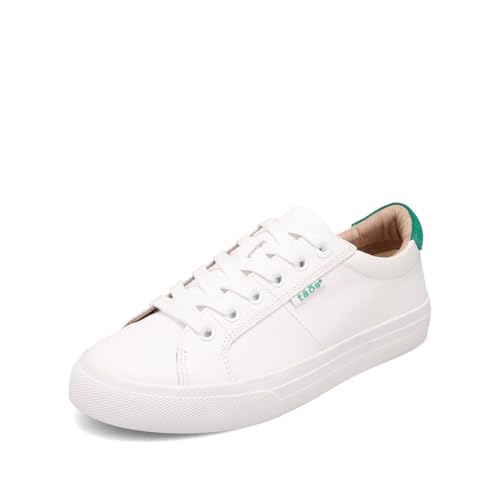 Taos Footwear Damen Heart & Soul Lux Sneaker, Weiß/Grün, 36 EU von Taos
