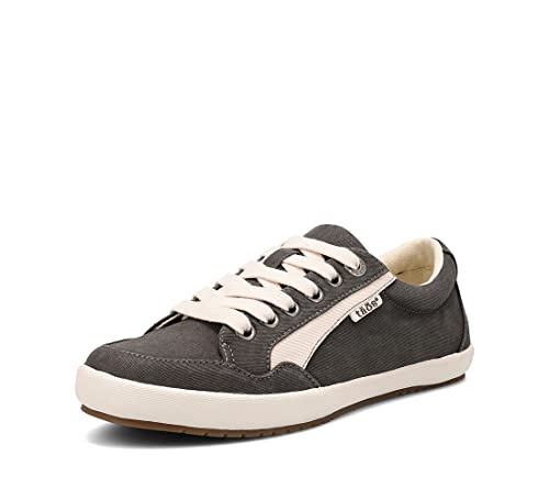 Taos Footwear Damen Shooting Star Sneaker, Graphit/Beige Distressed, 39.5 EU von Taos