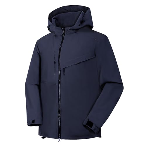 Taoyoule Wasserdichter Herrenmantel Outdoor-Bergregenjacke Leichte Windjacke Lässige Herbstjacke zum Wandern Angeln von Taoyoule