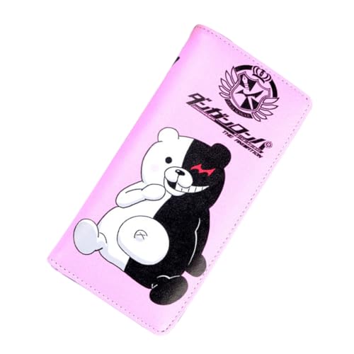 Taoyuany Monokuma Geldbeutel Anime Kartenetui Spange Portemonnaie Damen Leder Brieftasche Kinder Cartoon Wallet Card Purse 18.5x9.5 cm von Taoyuany