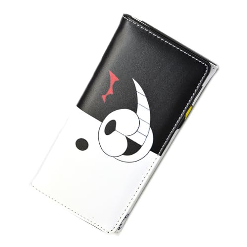 Taoyuany Monokuma Geldbeutel Anime Kartenetui Spange Portemonnaie Damen Leder Brieftasche Kinder Cartoon Wallet Card Purse 18.5x9.5 cm von Taoyuany