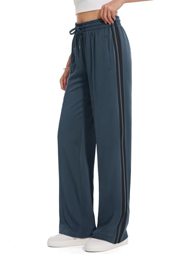 Tapata 71cm Jogginghose Geradem Bein Freizeithose lockere Sporthose Yogahose Gummizug Hose mit Taschen Dunkelgrau, XXL von Tapata