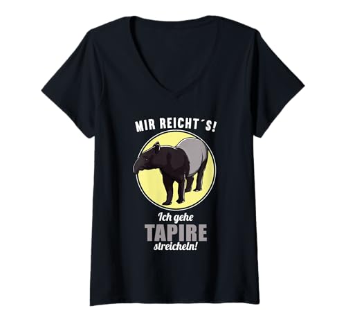 Damen Tapire Tapir T-Shirt mit V-Ausschnitt Damen Tapire Tapir T-Shirt mit V-Ausschnitt von Tapire Tapir Tier Shop